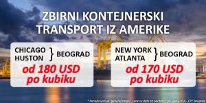 zbirni kontejnerski transport iz Amerike